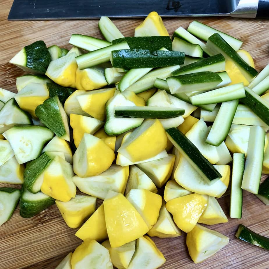 chopped mini squash