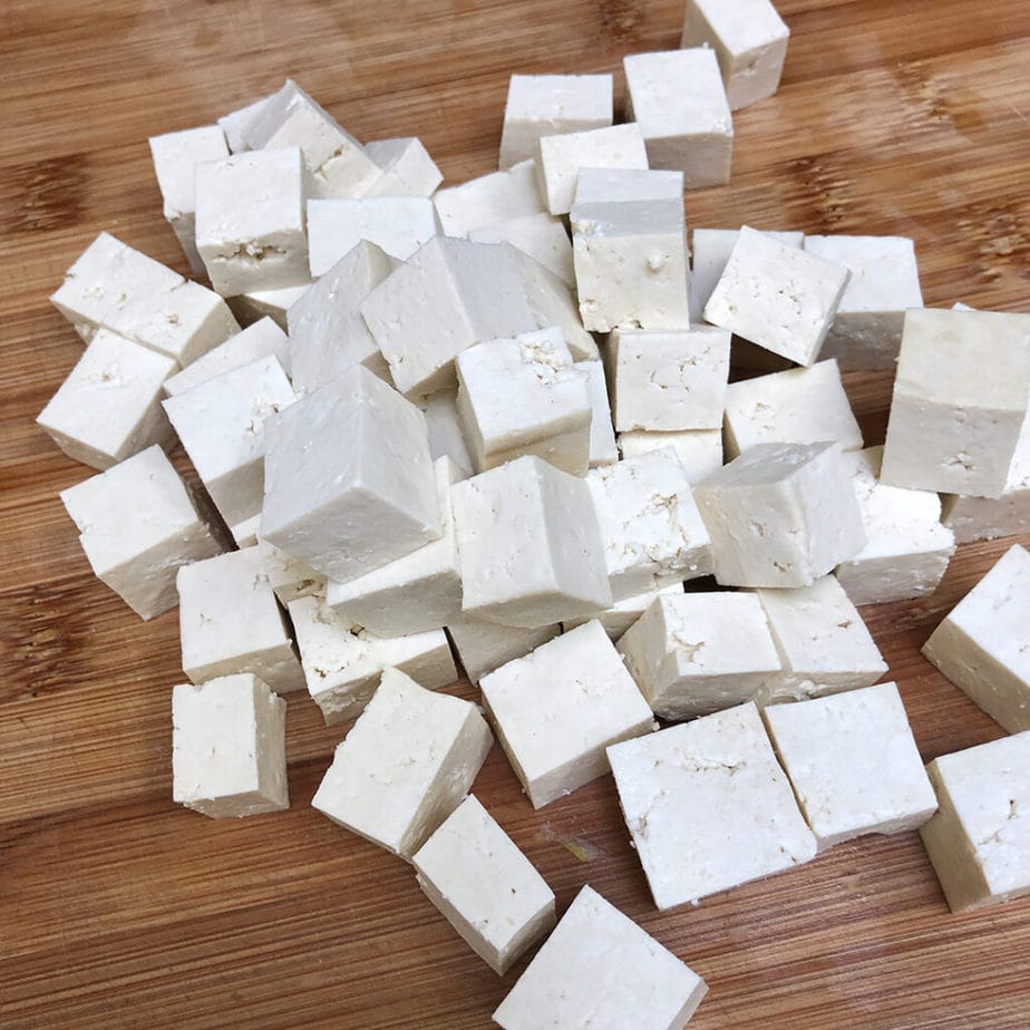 cubed firm tofu