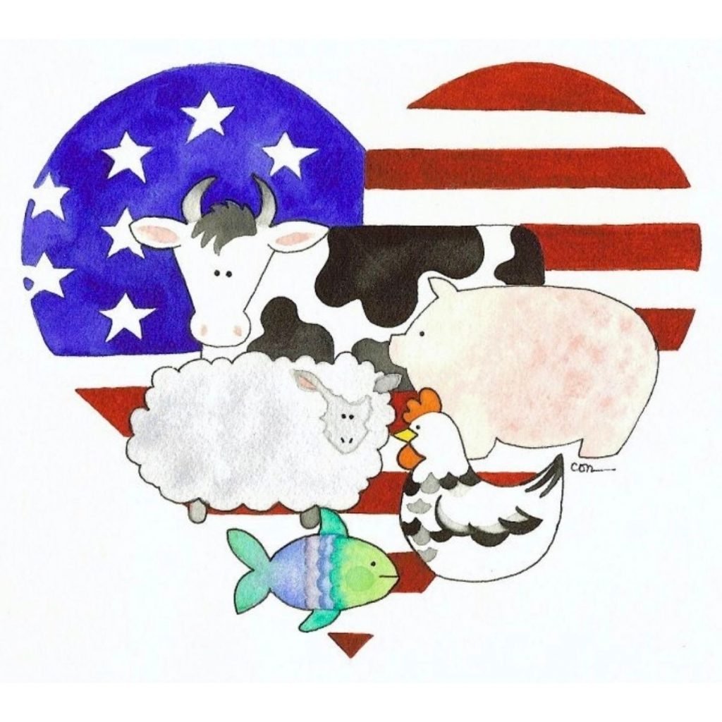 Logo for The Great American Meatout San Diego by Connie Edwards McGaughy