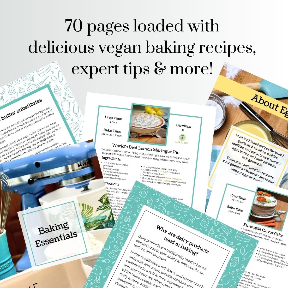 A sample of pages from The Carrot Underground Cookbook - Volume Two.