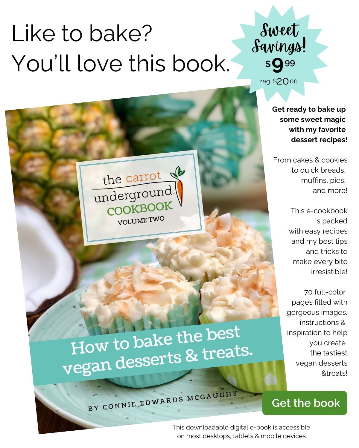 A promo for The Carrot Underground Underground Cookbook - Volume Two